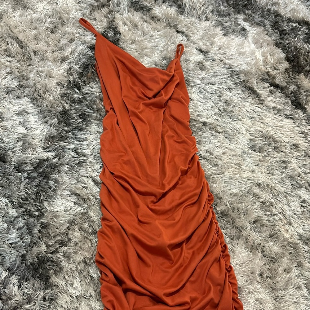 Orange rush dress size small